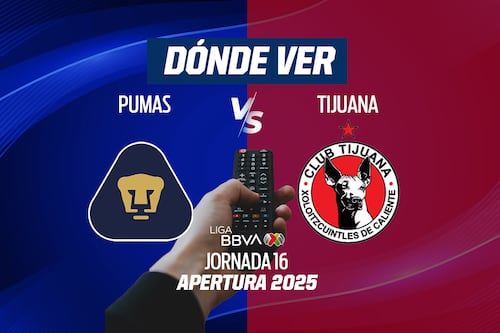 Pumas vs Tijuana EN VIVO: Dónde ver en TV, online y hora Jornada 16 Liga MX Apertura 2025