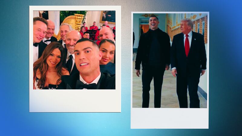 Cristiano Ronaldo CENA con Trump y VISITA la Casa Blanca, incluidos Gianni Infantino y Elon Musk