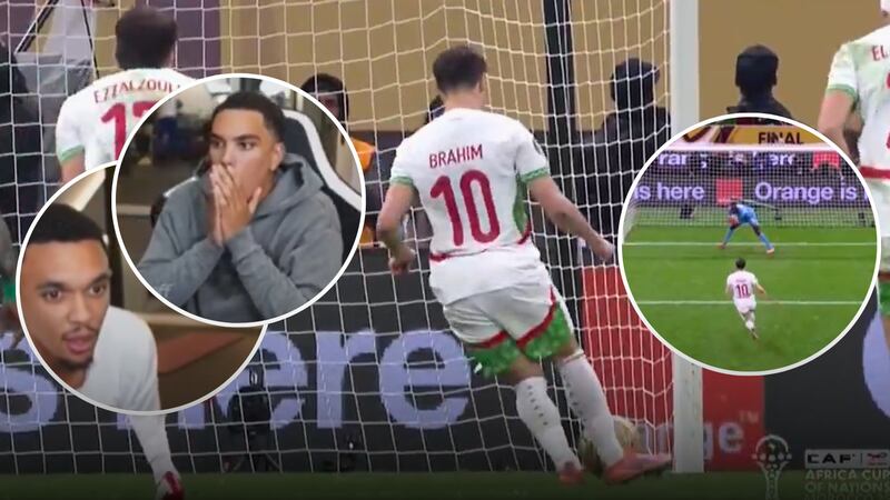 ¡No lo podía creer! Así reaccionó Alexander-Arnold al penal FALLADO por Brahim Díaz (VIDEO)