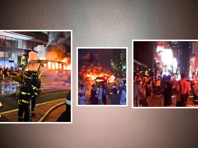 Caos en sede mundialista: festejo por los Knicks en NY deja un camión quemado y un herido de bala