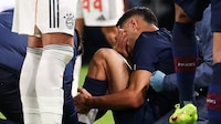 ¡Hakimi salió LLORANDO! Luis Díaz se fue expulsado tras GRAVE entrada sobre el jugador del PSG (VIDEO)