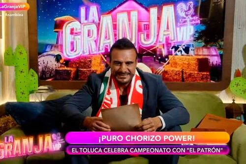 Alberto del Rio ‘El Patrón’, desde La Granja VIP, festeja el bicampeonato del Toluca (VIDEO)