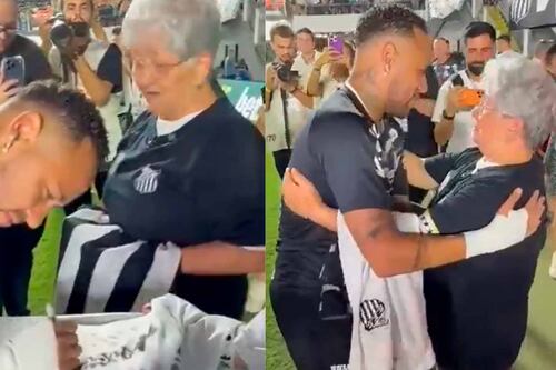 Neymar sorprende a abuelita que soñaba con conocerlo para poder ‘morir en paz’ (VIDEO)