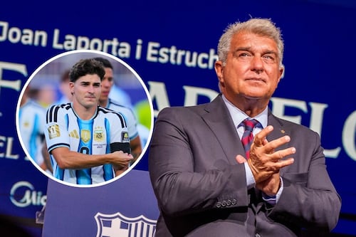 Presidente del Barcelona avisa al Atlético de Madrid que oferta por Julián Álvarez ‘no es ilimitada’