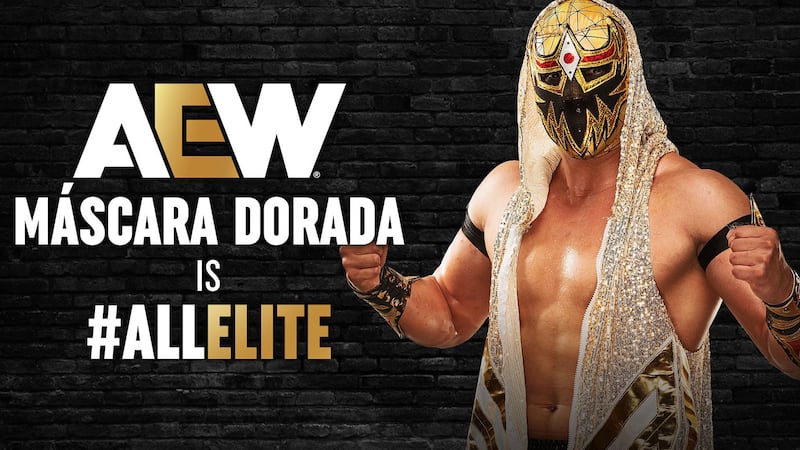 Máscara Dorada, listo para explotar su nuevo contrato con All Elite Wrestling (VIDEO)