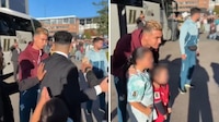 Cristiano Ronaldo detuvo a seguridad que le acompañaba para tomarse foto con dos niñas (VIDEO)