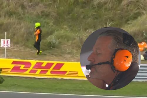 Lando Norris ABANDONÓ el GP de Países Bajos y terminó sentado en el pasto (FOTO)