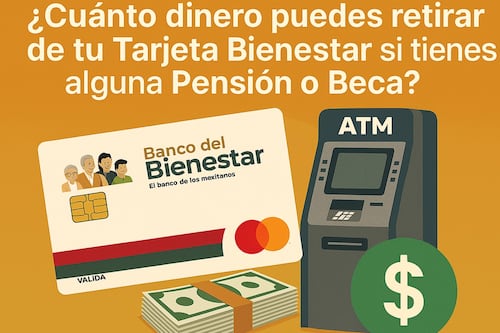 ¿Cuánto dinero puedes retirar de tu Tarjeta Bienestar si tienes alguna Pensión o Beca?