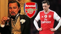Mesut Ozil se ENGANCHA con Leonardo DiCaprio por NINGUNEAR al Arsenal ¡y se burla de sus novias!