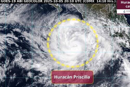 Huracán Priscilla surge en México; trayectoria al momento y qué estados serán más afectados