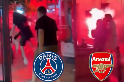 Aficionados de PSG y Arsenal se agarran a GOLPES previo a la Final de Champions League