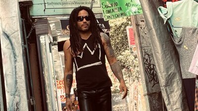 Lenny Kravitz recorrió las calles de la colonia Mixcoac, en CDMX.