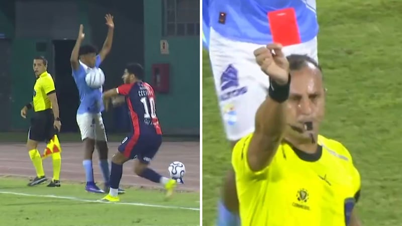 Cecilio Domínguez, ex de América, se hace expulsar por estrellar saque de banda en un rival (VIDEO)