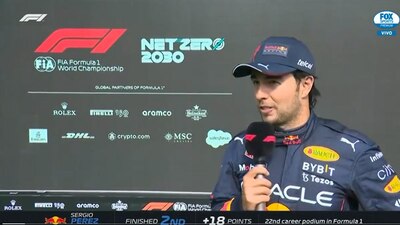 Checo culminó en el segundo lugar del GP de Bélgica