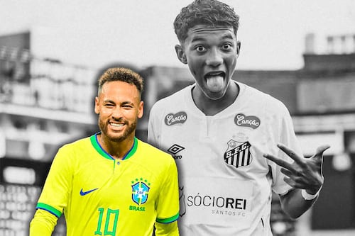 Neymar cacheteó al hijo de Robinho en entrenamiento del Santos, reportan en Brasil