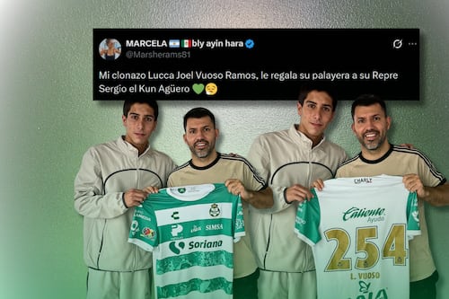 Lucca Vuoso SOPRENDE y regala su playera a su representante: ¡Sergio ‘Kun’ Agüero!