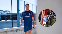 Cristiano Ronaldo se fue molesto por no jugar en el Noruega vs Portugal (VIDEO)