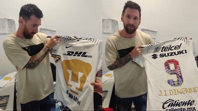 El campeón del mundo con Argentina posó con una playera de Pumas.